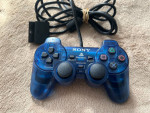 Sony Playstation 2 PS2 Dualshock 2 Clear Blue Analog Controller