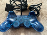 Sony Playstation 2 PS2 Dualshock 2 Clear Blue Analog Controller