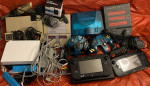 Various Nintendo Video Game Consoles (Wii U, RetroN 3, NES, Gamecube)