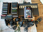 Atari console and games