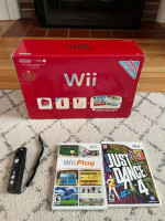 Nintendo Wii Red System 25th Anniversary Complete Set With Box And Ext