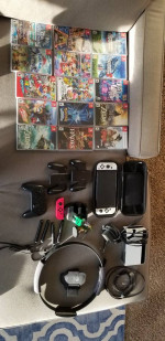 Complete nintendo switch OLED model bundle w/15 games - 2 Zelda games