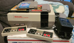 Nintendo NES Console with games. Works Karate Champ