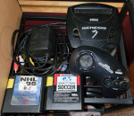 Sega Genesis system model 3 ready to play with games