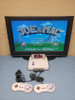 Original Super Nintendo Jr System Complete w/Joe & Mac Game