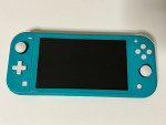 Switch Lite with Animal Crossing and amiibo cards