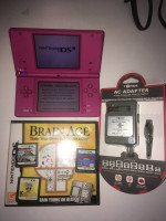 nintendo dsi (bundle #1) (pink) with 4 games for sale