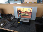 PS2 BUNDLE WITH 17" POLAROID TV WITH HEADPHONES JACK $200 FINAL PRICE