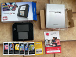 Nintendo 2DS Handheld Gaming System WITH FIVE Game Cartridges ALL EXCE
