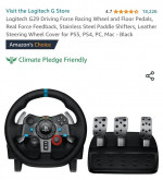 Logitech G29 Driving Force Racing Wheel and Floor Pedals
