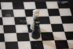 Handmade Black and White Marble Chess Game Set – 15 inch