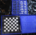 Handmade Black and White Marble Chess Game Set – 15 inch