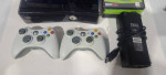 Microsoft XBOX 360 S Slim 250GB 1439 Console Bundle Controllers Cables