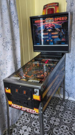 Williams arcade game called high speed pinball