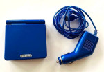 Nintendo Game Boy Advance SP GBA Cobalt Blue Console Charger + Game