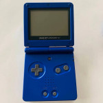 Nintendo Game Boy Advance SP GBA Cobalt Blue Console Charger + Game