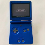 Nintendo Game Boy Advance SP GBA Cobalt Blue Console Charger + Game