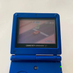 Nintendo Game Boy Advance SP GBA Cobalt Blue Console Charger + Game