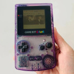 Nintendo Game Boy Color Console CGB-001 Atomic Purple + Game