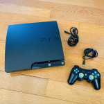 PS3 Slim Console w/ Cables Controller & 3 Games