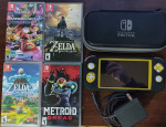 Switch Lite w/games and accessories
