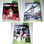 3 Xbox 360 Games: FIFA16, Madden NFL16, NBA2K16