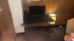 Gaming monitor,desk,and chair