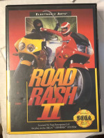 1992 SEGA GENESIS "ROAD RASH II" GAME BOX & MANUAL