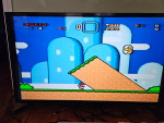 SNES Super Nintendo console, 2 controllers, 1 game, tested working