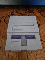 SNES Super Nintendo console, 2 controllers, 1 game, tested working