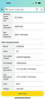 Samsung Odyssey G7 240Hz 32 inch curved gaming monitor