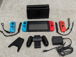 Nintendo Switch, w/ 18 games, 4 controllers