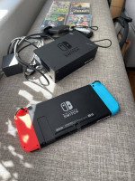 Nintendo Switch Neon Red and Neon Blue Joy-Con Console & 4 Premium Gam