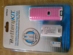 Nyko battery kit pink grip cover for Nintendo Wii charging station NEW
