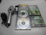 Sony Playstation 1 2 psone ps2 fishing reel rod controller w/5 Games