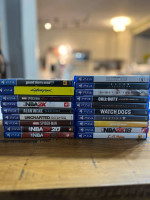PS4, controllers, and 21 games