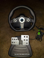 Ps2 cobra tt full featured steering wheel with pedals