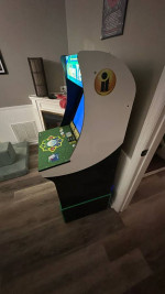 Golden Tee One Up Arcade Game with stand
