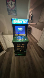 Golden Tee One Up Arcade Game with stand