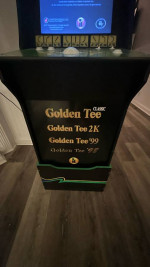 Golden Tee One Up Arcade Game with stand