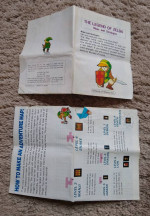 Nintendo Nes The Legend Zelda Maps & Strategies Insert Poster Ripped