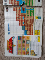 Nintendo Nes The Legend Zelda Maps & Strategies Insert Poster Ripped
