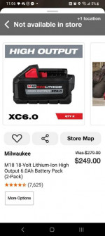 Milwaukee M18 6.0 batteries 2-pack