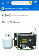 Sportsman 4000 Watt Dual Fuel Generator - propane and gasoline