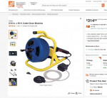 New BrassCraft Cobra 5/16 in. x 50 ft. Cable Drum Machine Clog Plumber