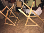 2 or Pair Portable Adjustable Solid Wood Work Horse Benches