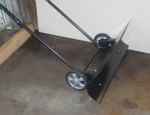 Snow Shovel Steel on Wheels