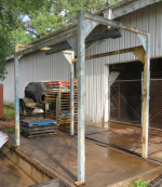 Steel 4" Tubing Overhead Lifting Frame with H Beam and 1 Ton Trolley