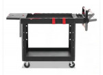 New Rubbermaid Black Adaptable Heavy Duty Medium Two Shelf Utility Cart