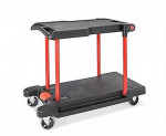 New Rubbermaid FG430000BLA Black Convertible Utility Dolly Cart